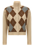 Max Mara Beige Strickjacke aus Wolle