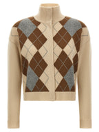 Max Mara Beige Strickjacke aus Wolle