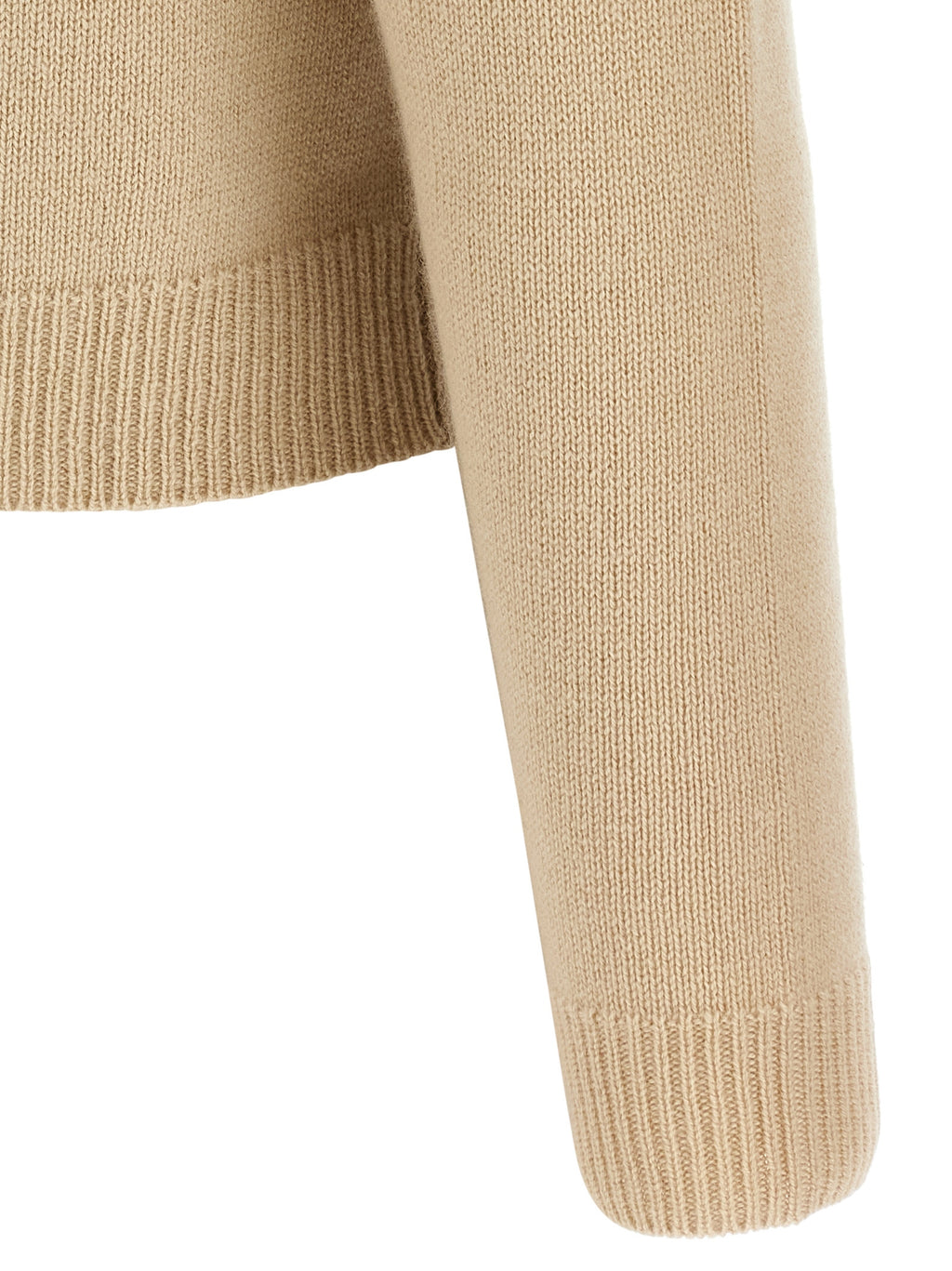 Max Mara Beige Strickjacke aus Wolle