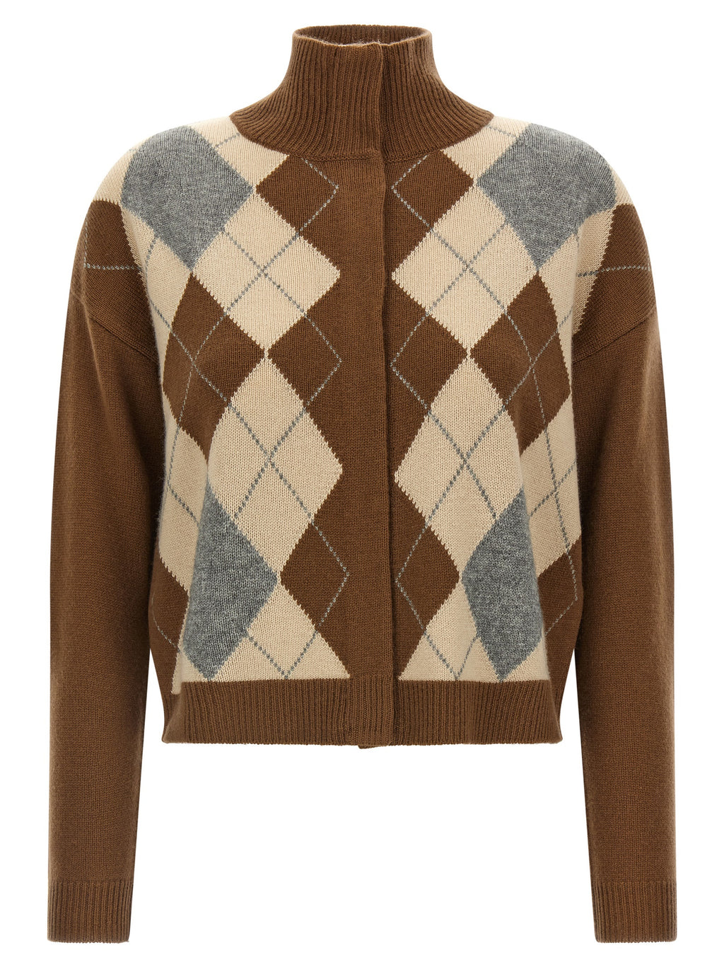 Max Mara Braune Strickjacke aus Wolle