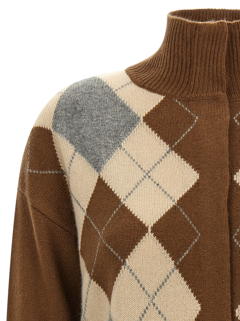Max Mara Braune Strickjacke aus Wolle