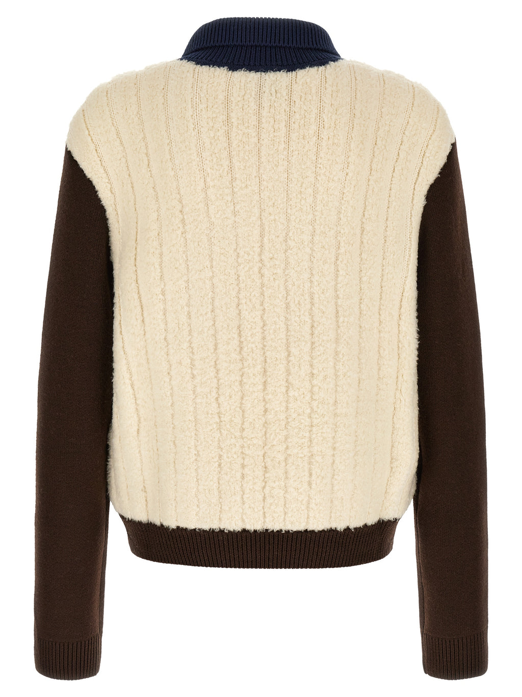 Casablanca Mehrfarbige lange Jacke aus Wolle