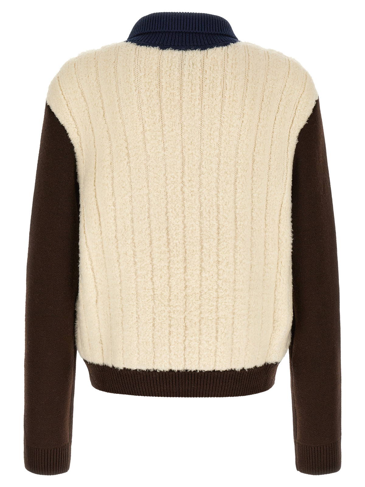 Casablanca Mehrfarbige lange Jacke aus Wolle