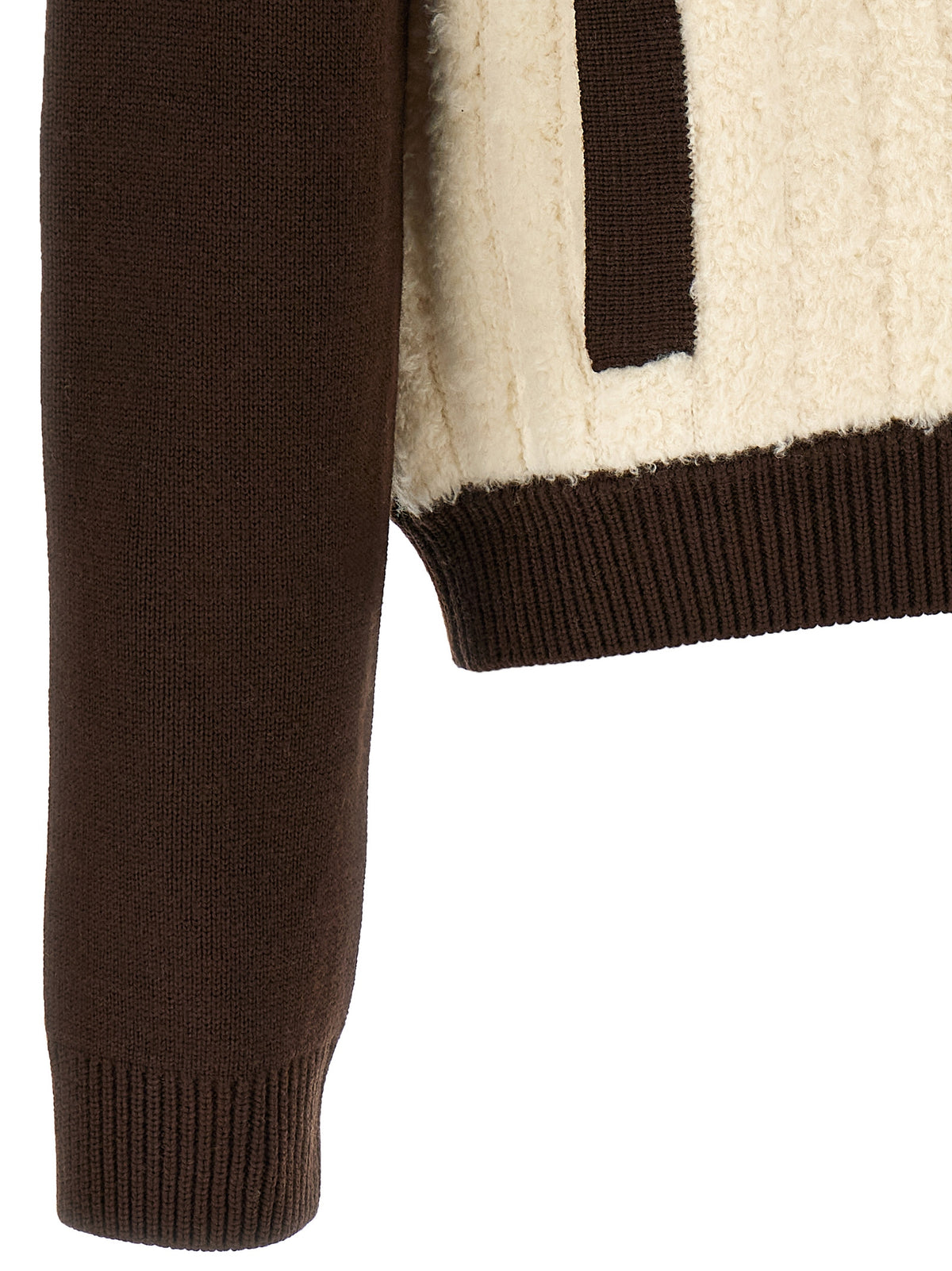 Casablanca Mehrfarbige lange Jacke aus Wolle