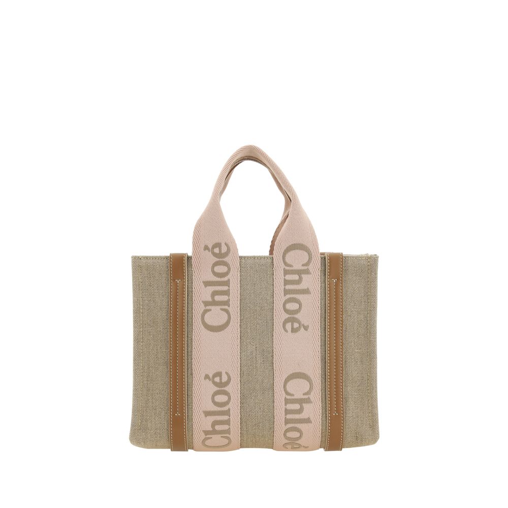 Chloé Beige Handtasche aus Leinen