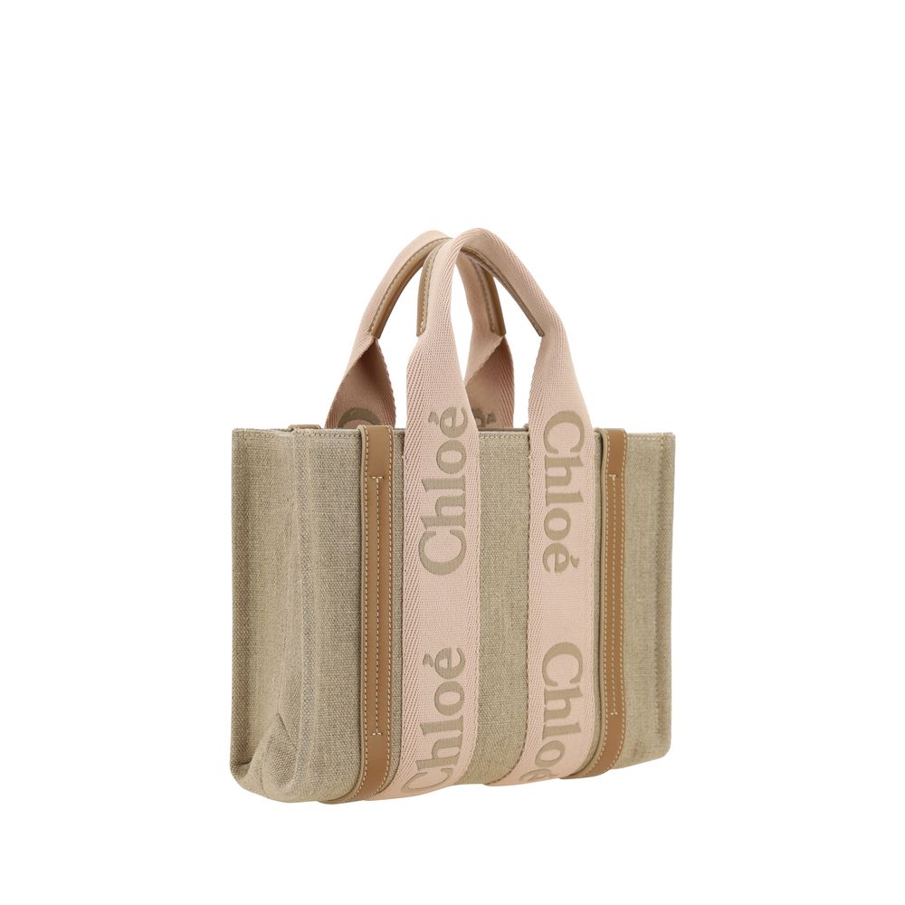 Chloé Beige Handtasche aus Leinen