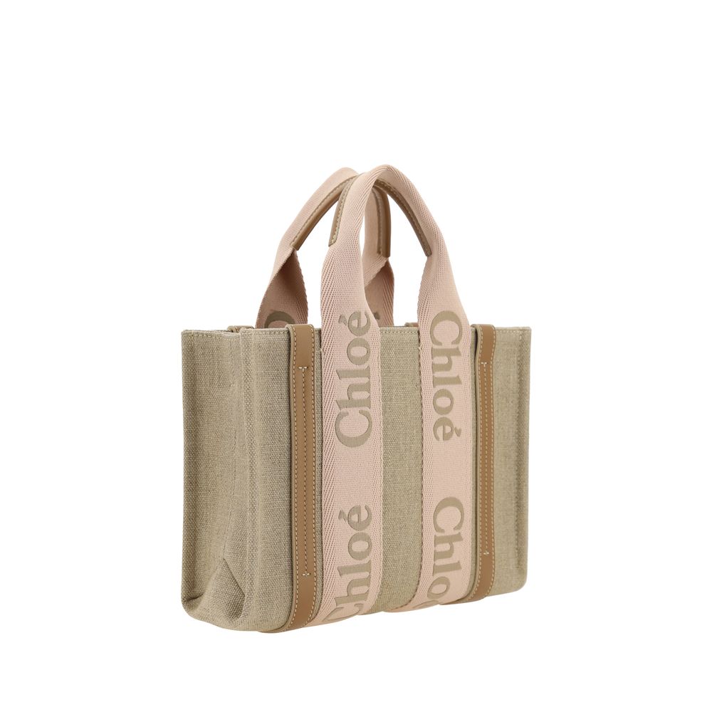 Chloé Beige Handtasche aus Leinen