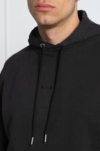 Elegantes Sweatshirt mit Kapuze aus dunkelblauer Baumwolle