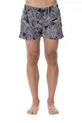 Herren-Badehose aus schwarzem Polyester