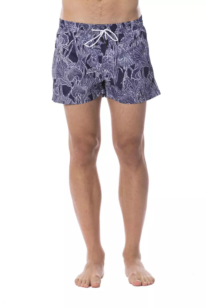 Blaue Polyester-Badehose für Herren