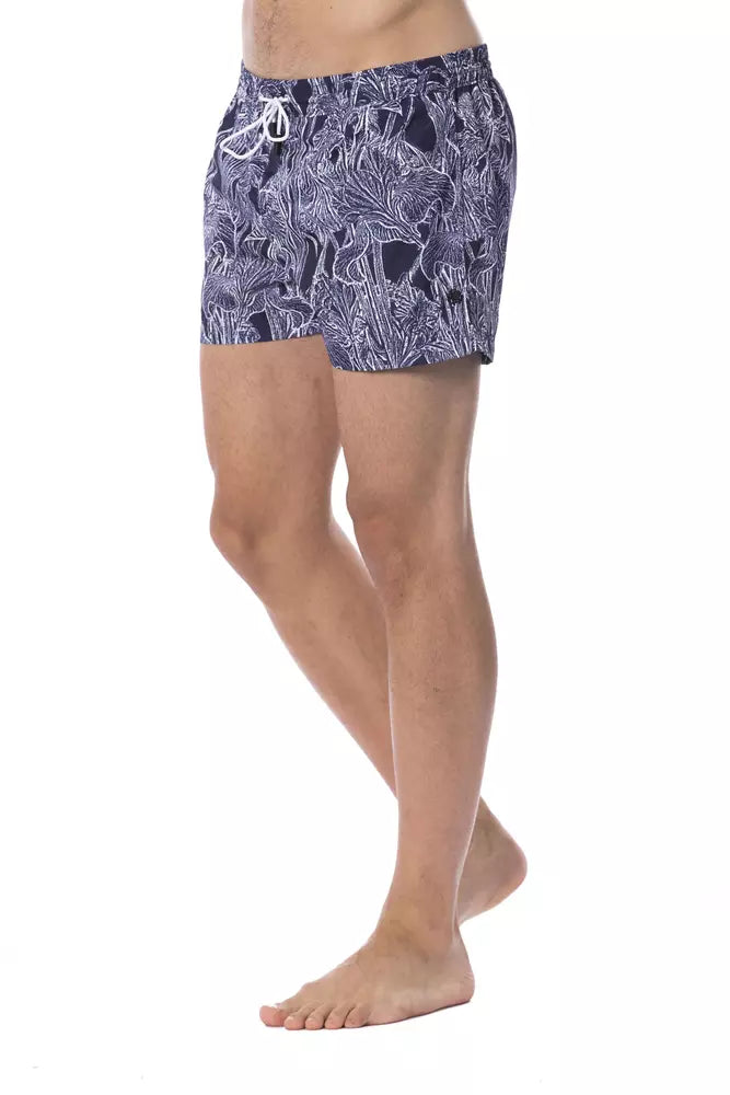 Blaue Polyester-Badehose für Herren