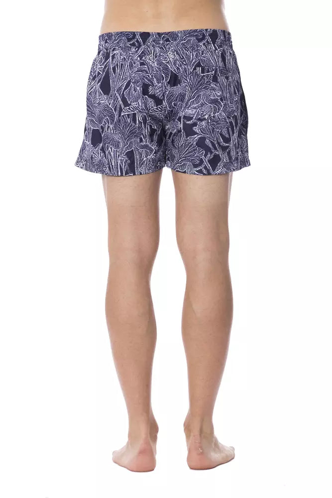 Blaue Polyester-Badehose für Herren