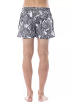 Schwarze Polyester-Badehose für Herren