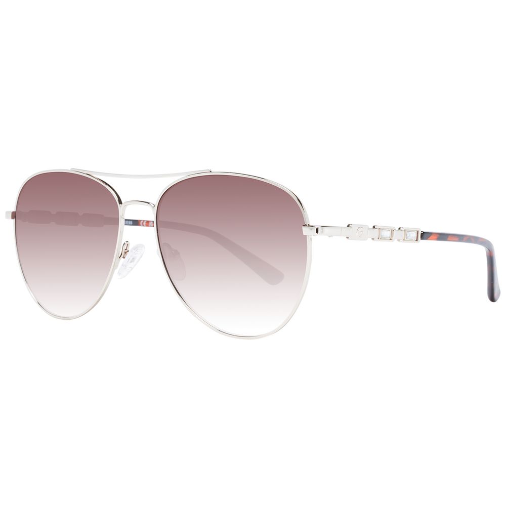 Silberfarbene Sonnenbrille aus Metall 1045670