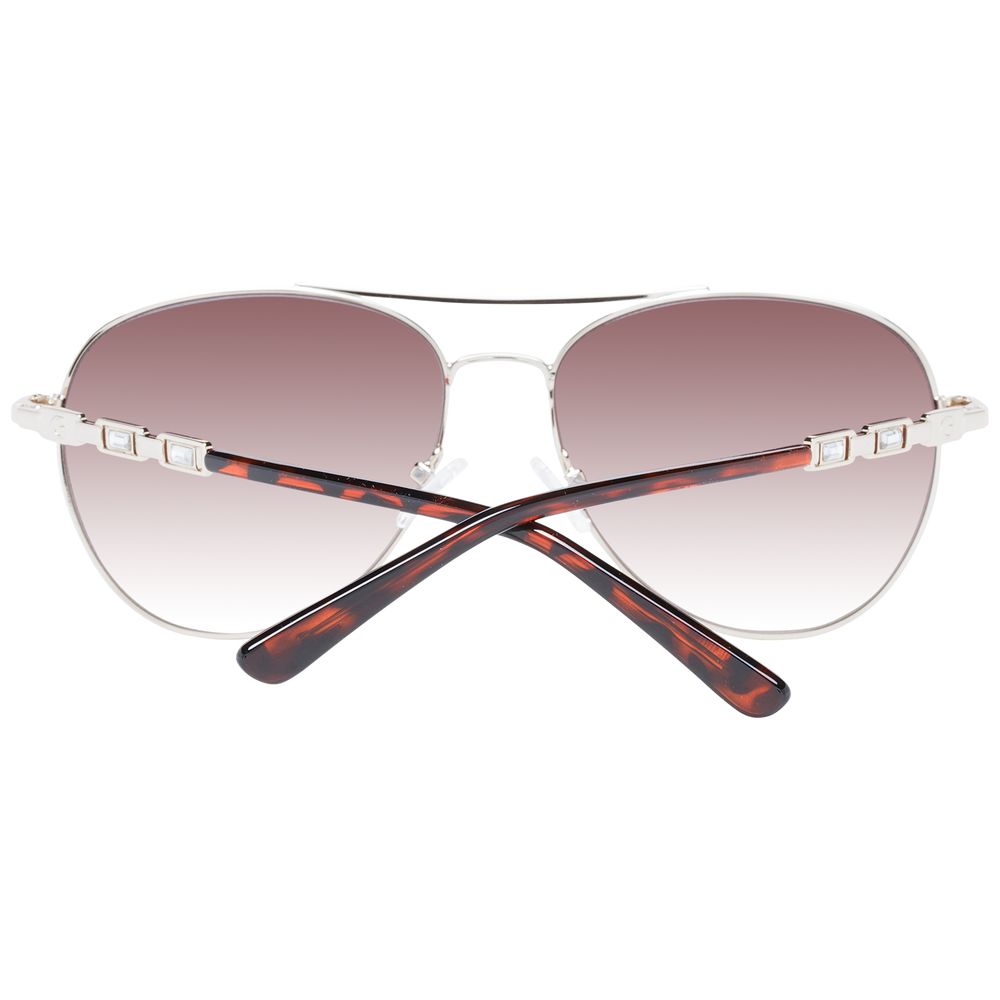 Silberfarbene Sonnenbrille aus Metall 1045670