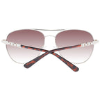 Silberfarbene Sonnenbrille aus Metall 1045670