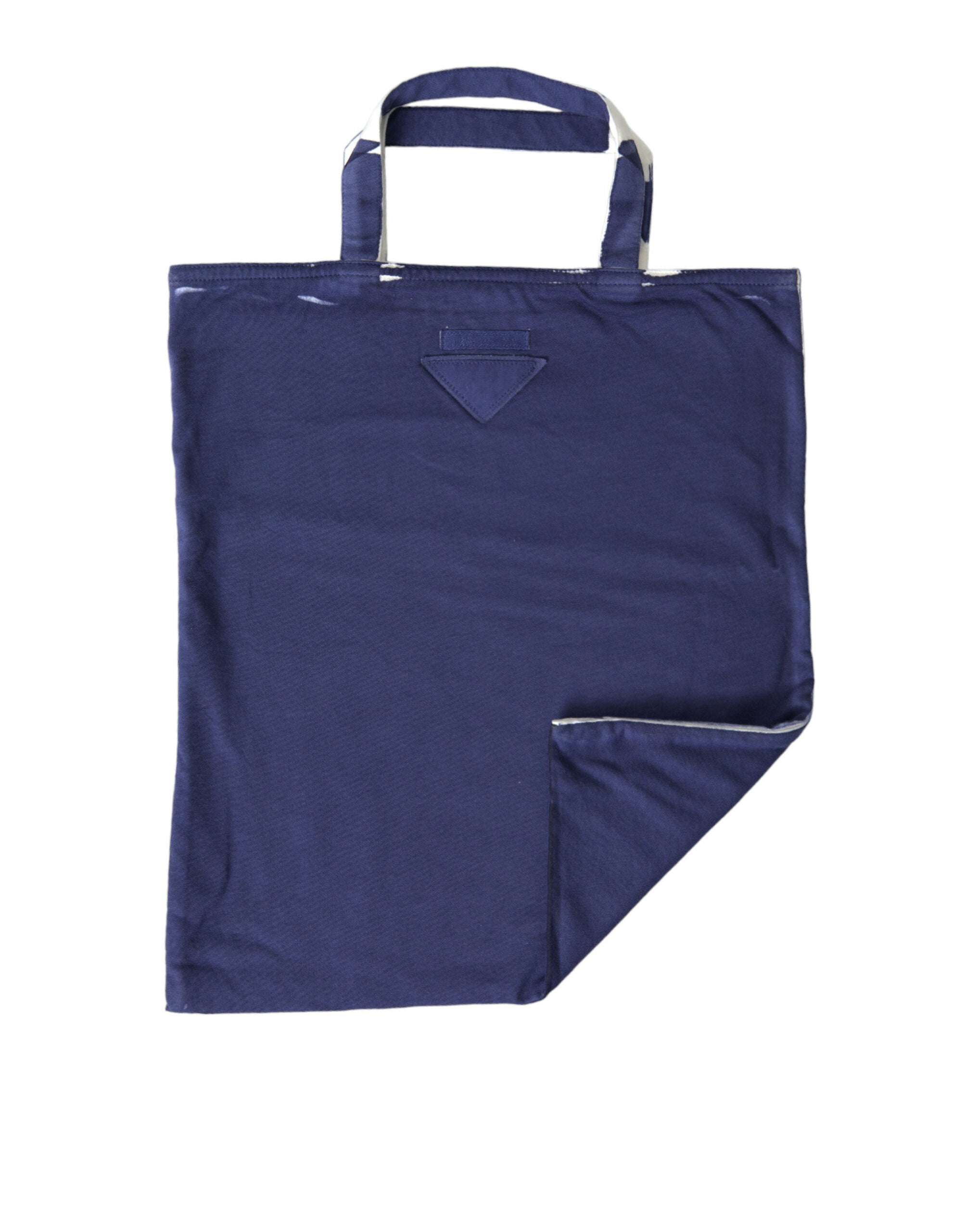 Blauer Jersey Stoff Logo Schultertasche Einkaufstasche Einkaufstasche