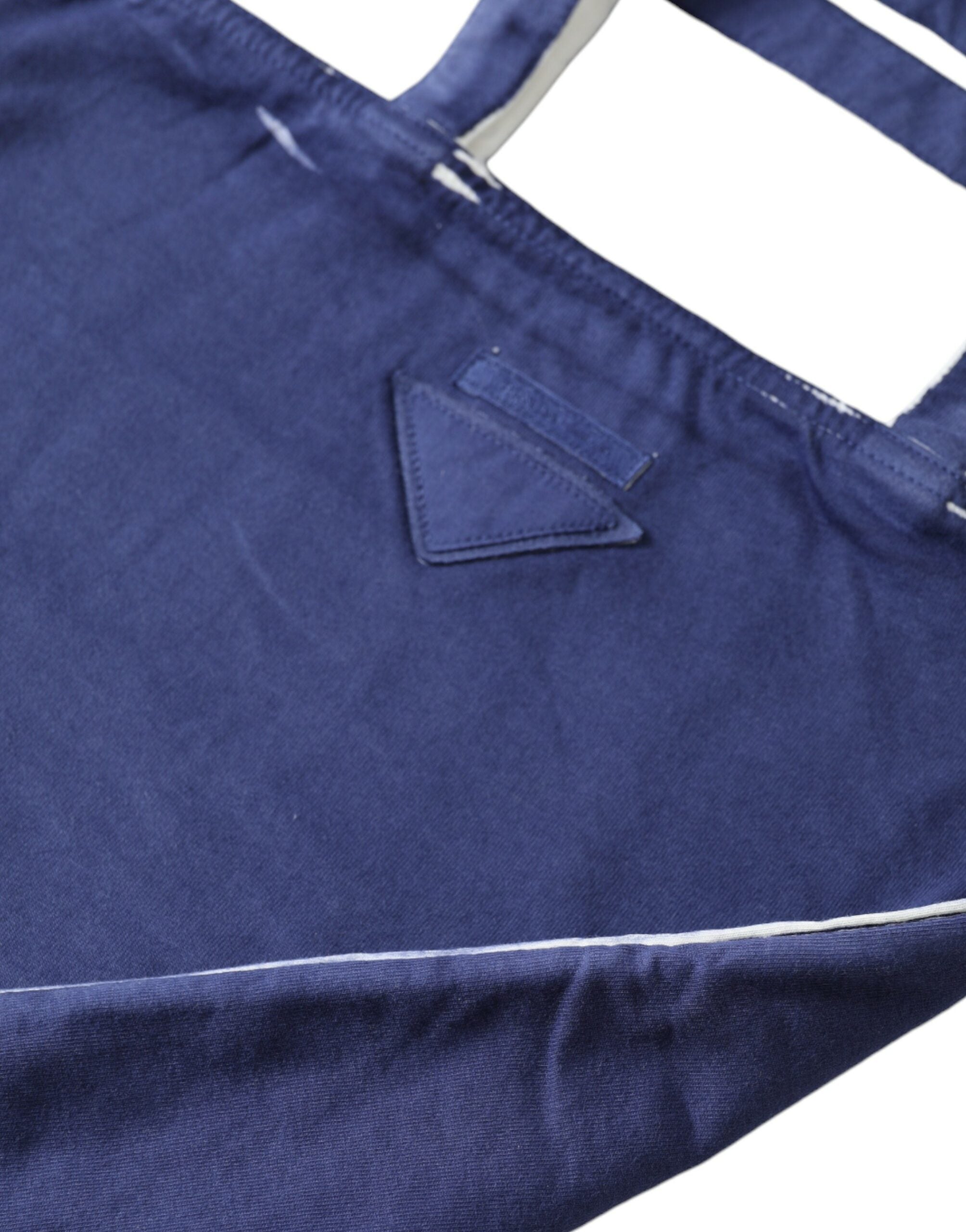 Blauer Jersey Stoff Logo Schultertasche Einkaufstasche Einkaufstasche