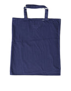 Blauer Jersey Stoff Logo Schultertasche Einkaufstasche Einkaufstasche