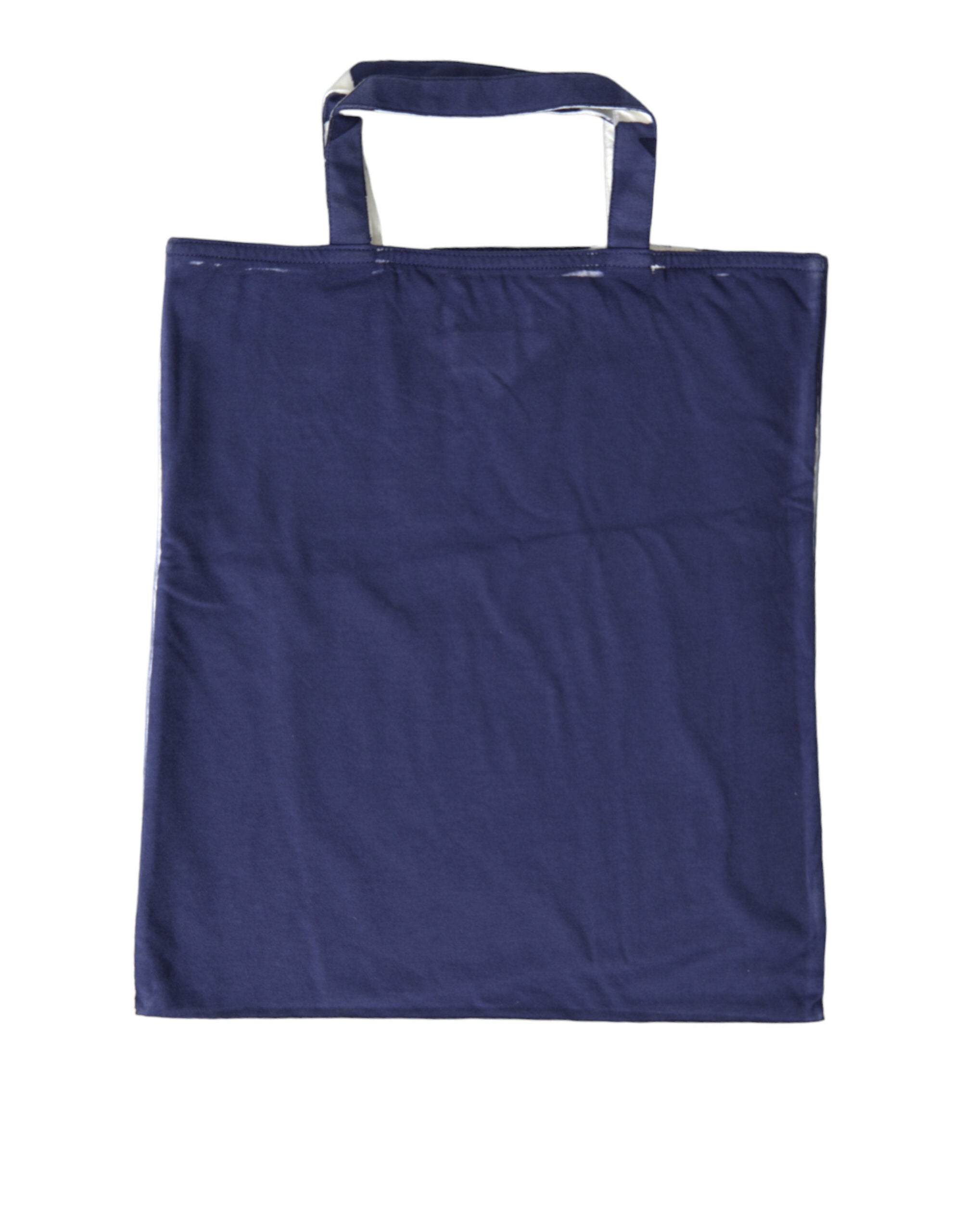 Blauer Jersey Stoff Logo Schultertasche Einkaufstasche Einkaufstasche