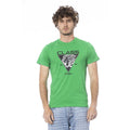 Grünes Baumwoll-T-Shirt für Herren