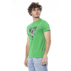 Grünes Baumwoll-T-Shirt für Herren