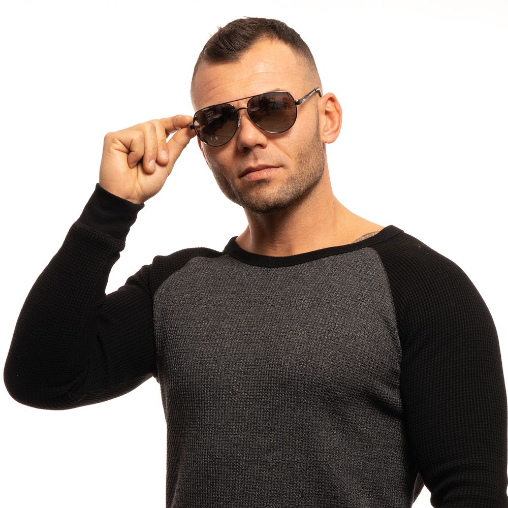 Graue Sonnenbrille aus Metall
