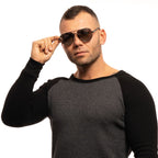 Graue Sonnenbrille aus Metall