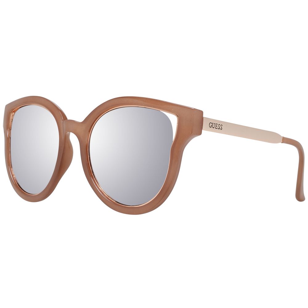 Sonnenbrille aus braunem Metall & Kunststoff