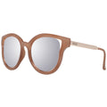 Sonnenbrille aus braunem Metall & Kunststoff