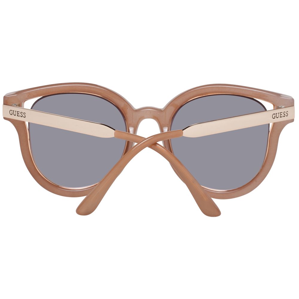 Sonnenbrille aus braunem Metall & Kunststoff