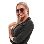 Sonnenbrille aus silbernem Metall