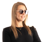 Sonnenbrille aus Roségold-Metall