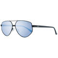 Sonnenbrille aus schwarzem Metall & Kunststoff