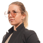 Sonnenbrille aus Roségold-Metall
