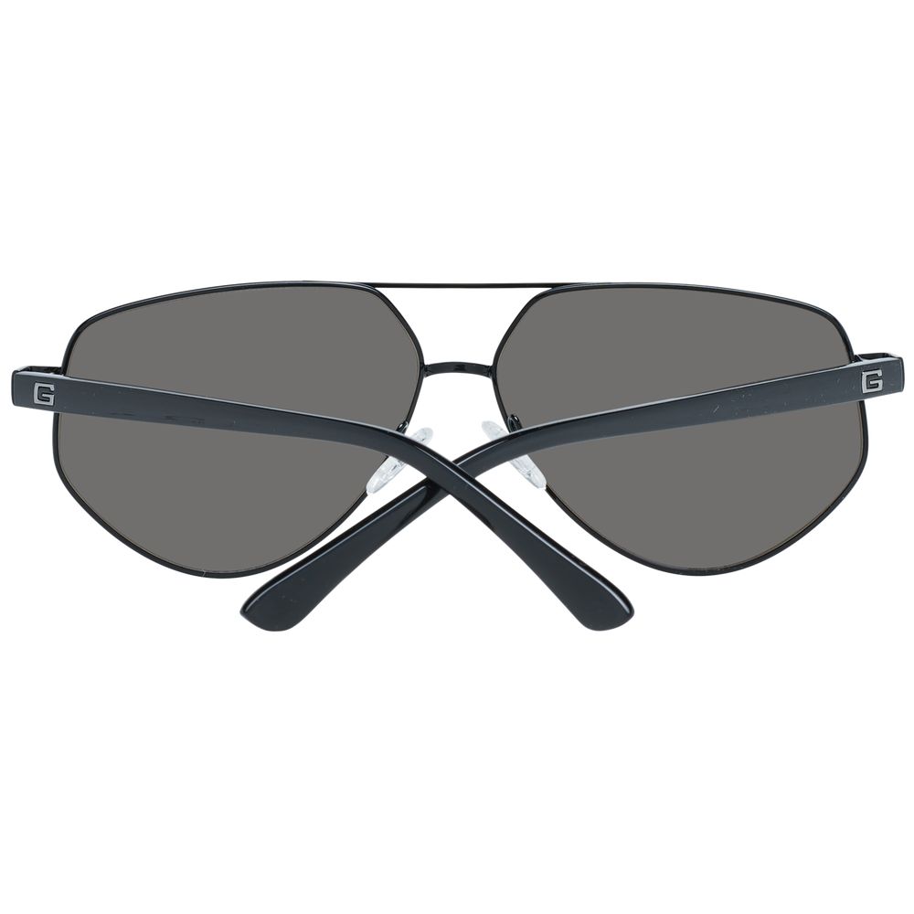 Sonnenbrille aus schwarzem Metall & Kunststoff