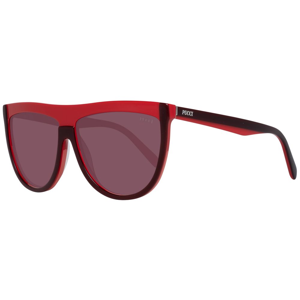 Sonnenbrille aus burgunderfarbenem Kunststoff