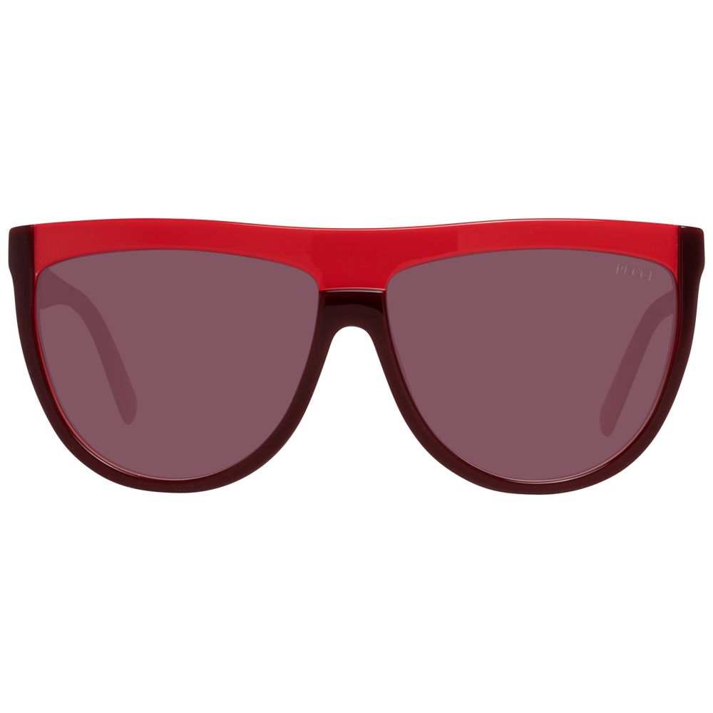 Sonnenbrille aus burgunderfarbenem Kunststoff