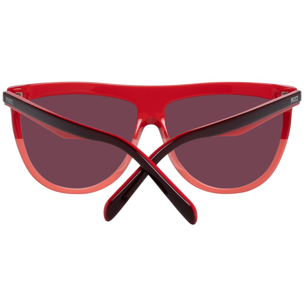 Sonnenbrille aus burgunderfarbenem Kunststoff