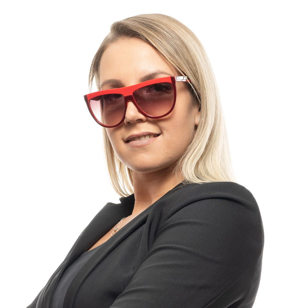 Sonnenbrille aus burgunderfarbenem Kunststoff