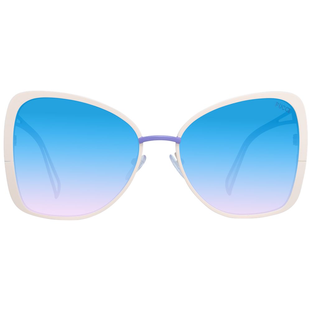 Beige Metal Sunglasses Emilio Pucci
