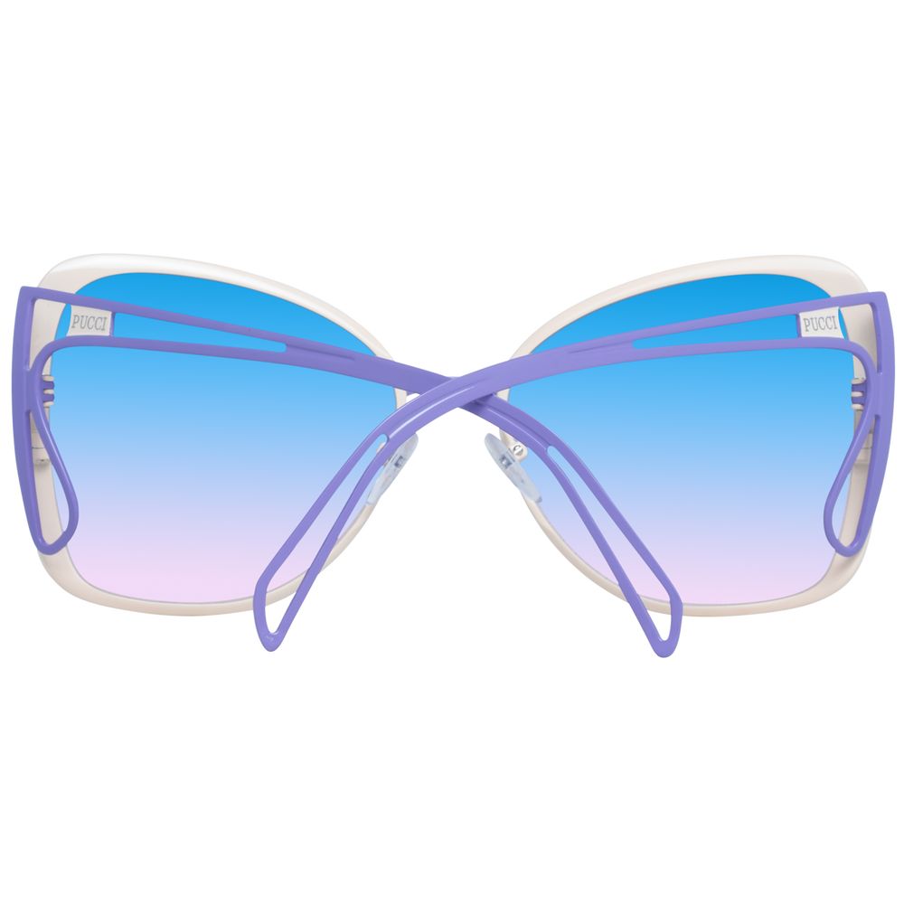 Beige Metal Sunglasses Emilio Pucci