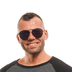 Schwarze Sonnenbrille aus Metall