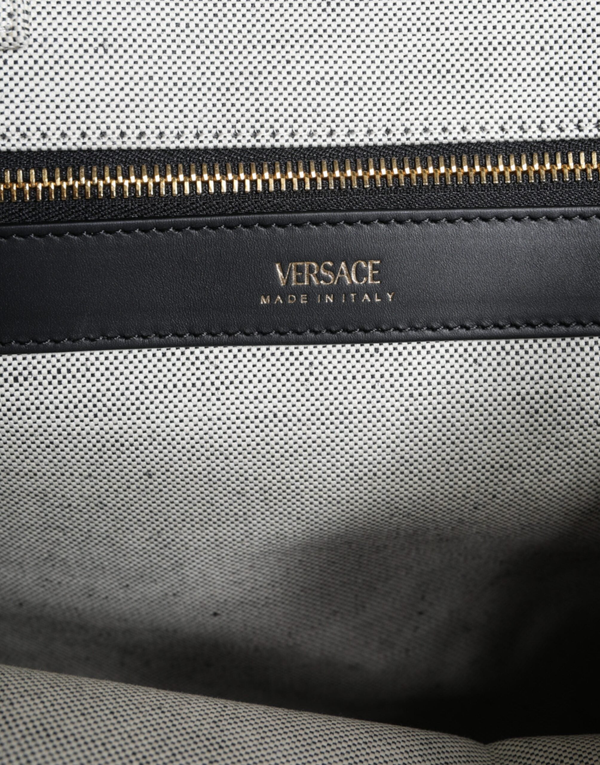 Weiße Top Handle Canvas Leder Logo Crossbody Tote Bag