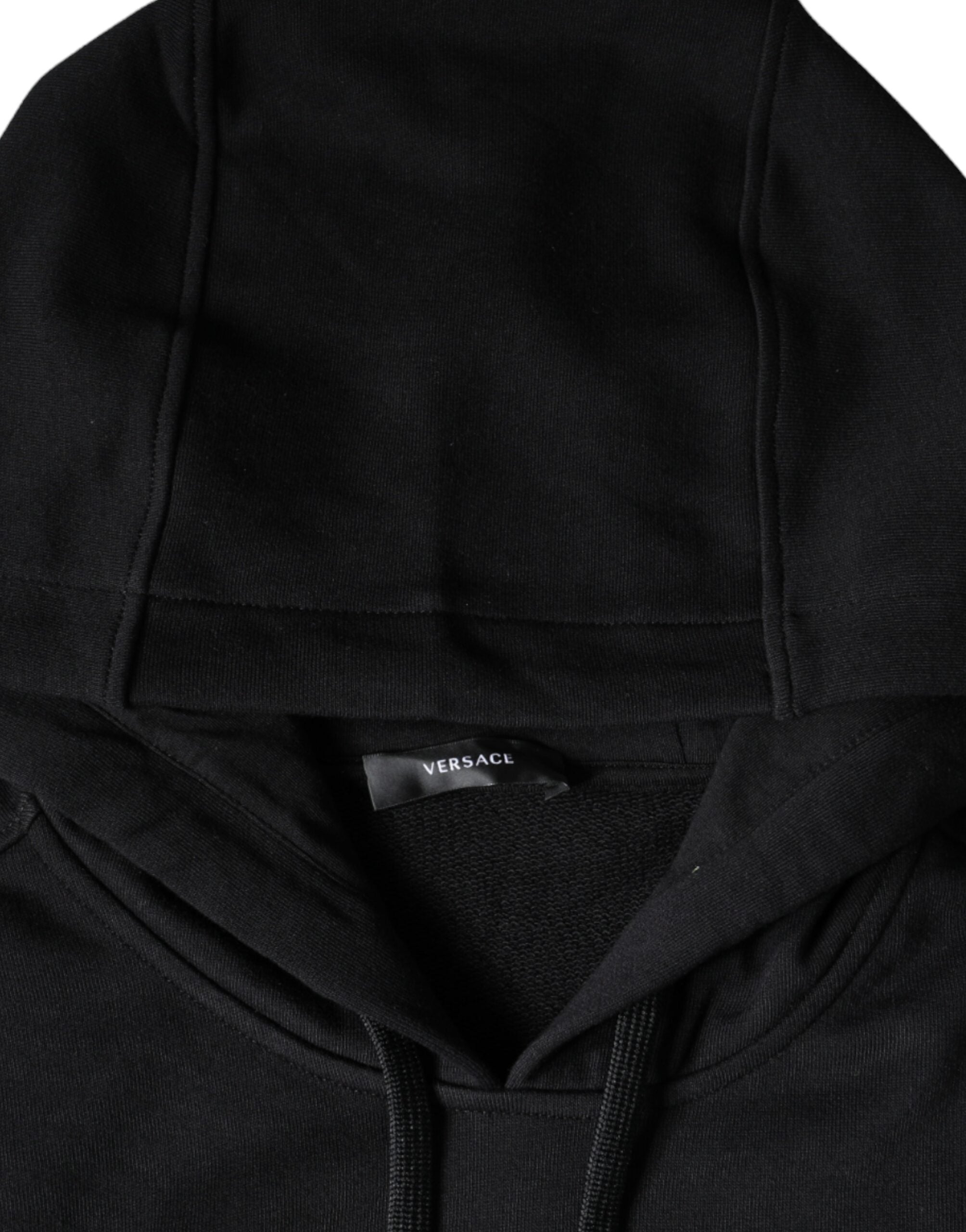 Schwarzer Medusa Druck Baumwolle HoodiePullover Sweatshirt Pullover