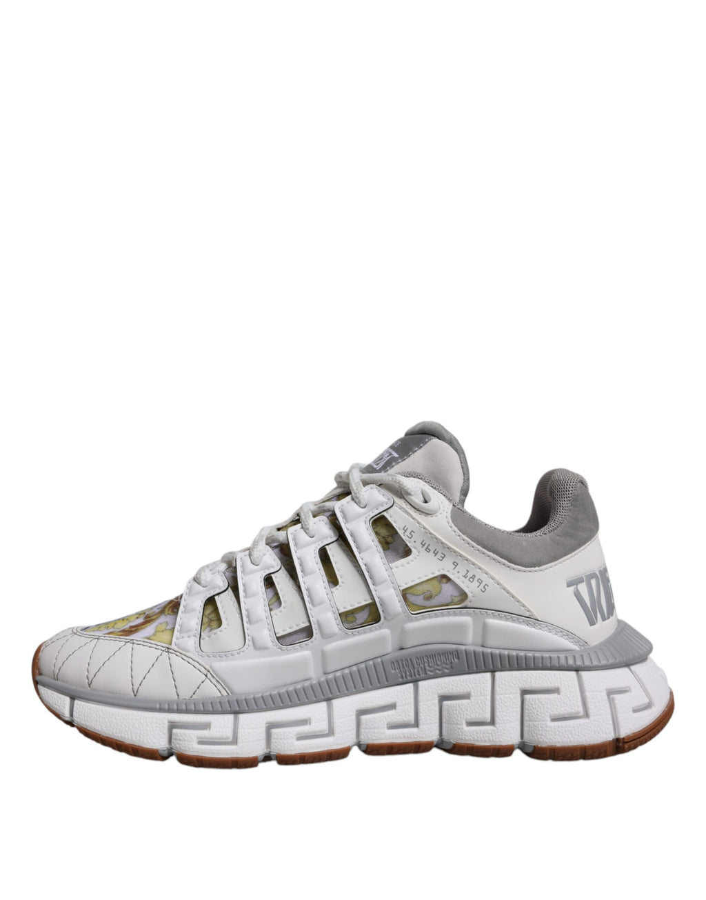 Weiß Trigreca Barocco Druck Low Top Turnschuhe Schuhe