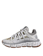 Weiß Trigreca Barocco Druck Low Top Turnschuhe Schuhe