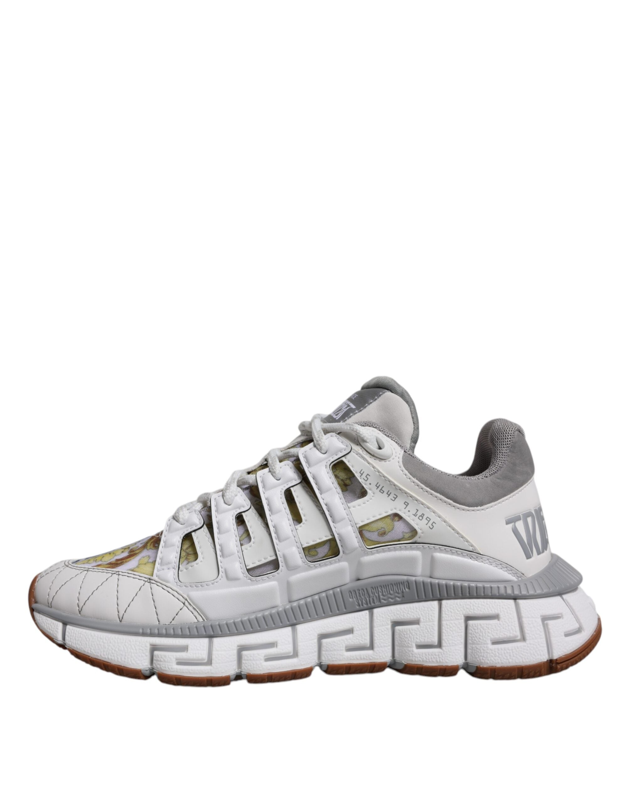 Weiß Trigreca Barocco Druck Low Top Turnschuhe Schuhe
