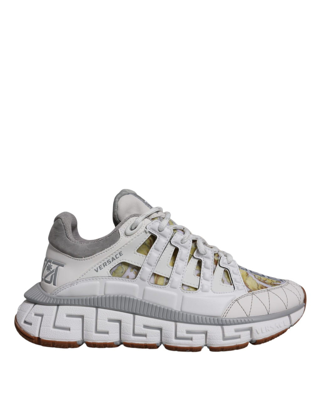 Weiß Trigreca Barocco Druck Low Top Turnschuhe Schuhe