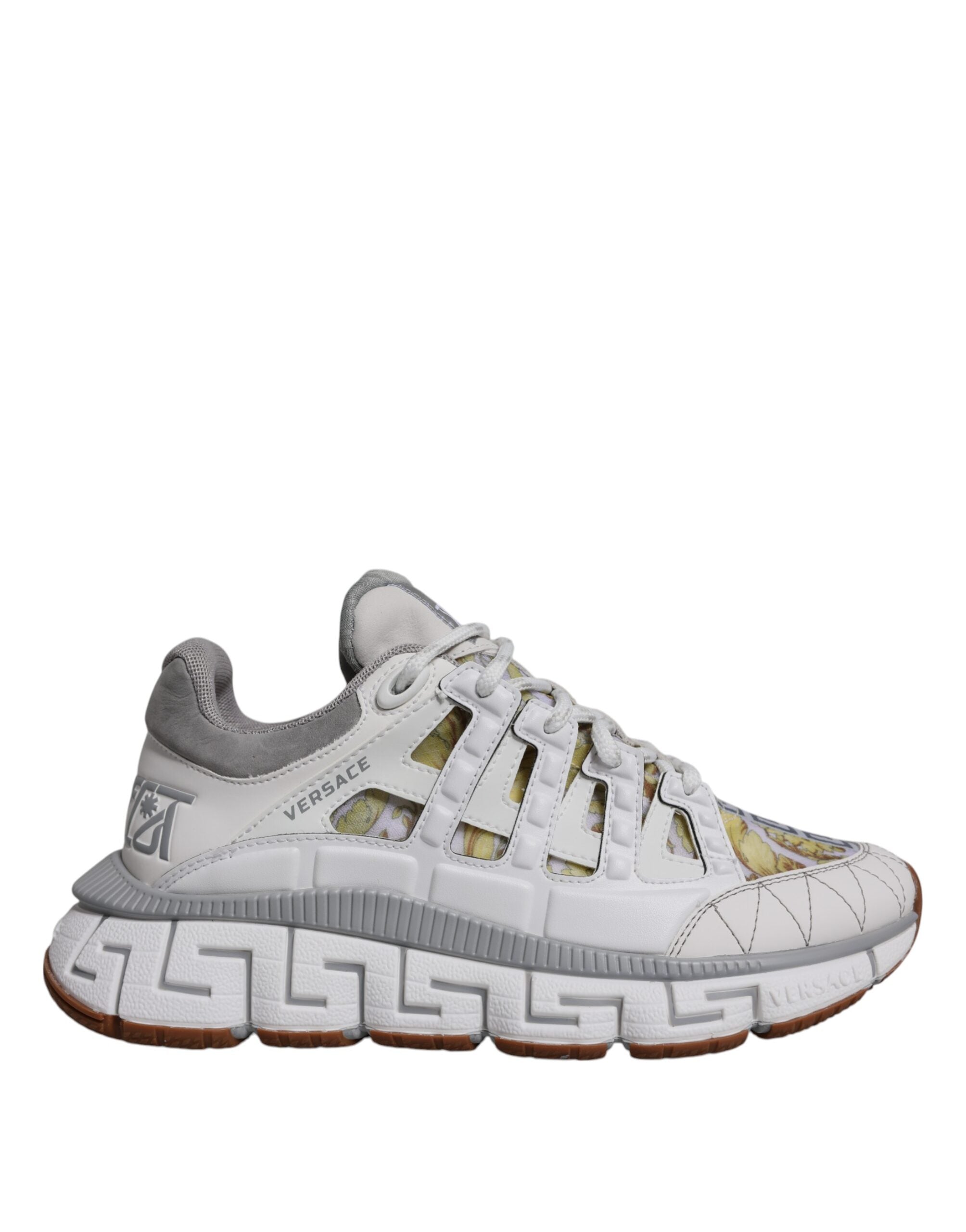 Weiß Trigreca Barocco Druck Low Top Turnschuhe Schuhe